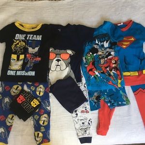 Bundle of boys pajamas.